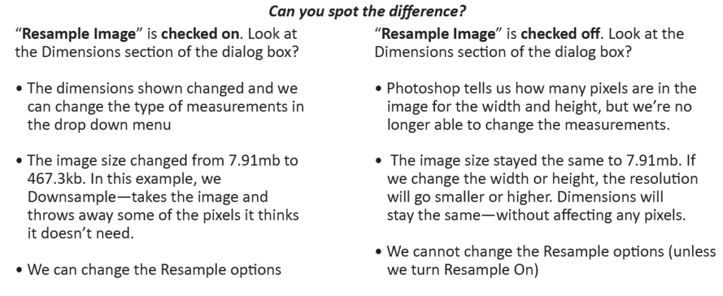 Can you spot the difference when Resample is is on or off