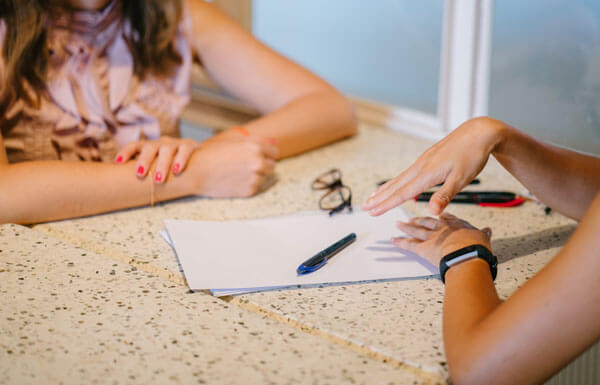 Two People In a Meeting