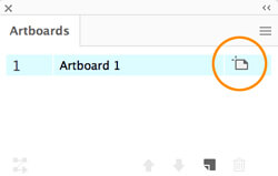 In Illustrator, the Artboard panel