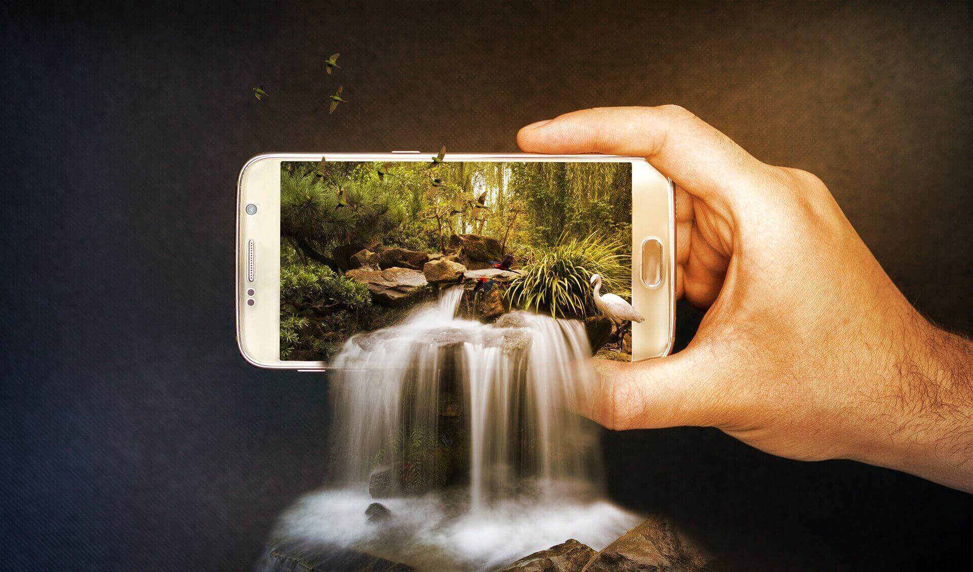 waterfall-mobile-phone