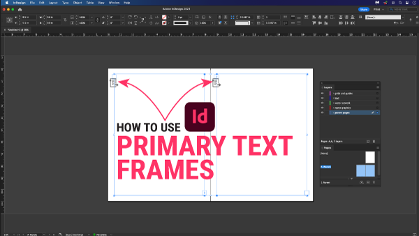 how to use primary text frames