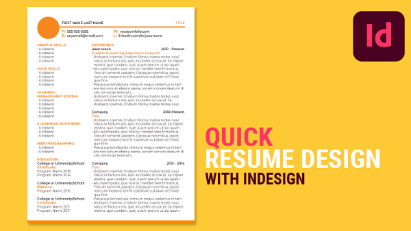 Creating a Resume with Adobe InDesign