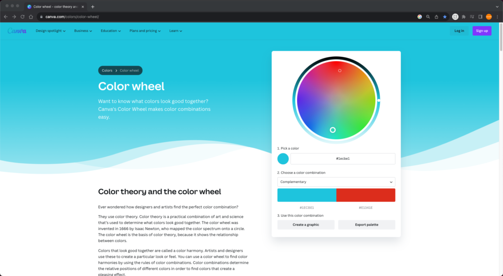 Canva Color Wheel