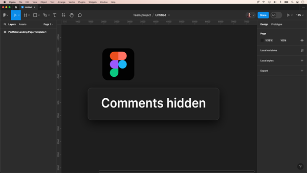 How to Hide or Remove Comments in Figma