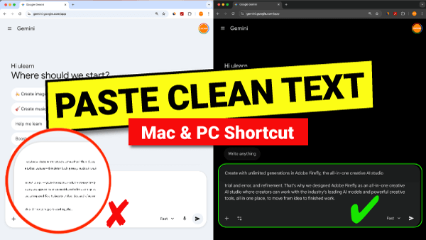 How to Paste Clean Text Every Time - Mac & PC Shortcut